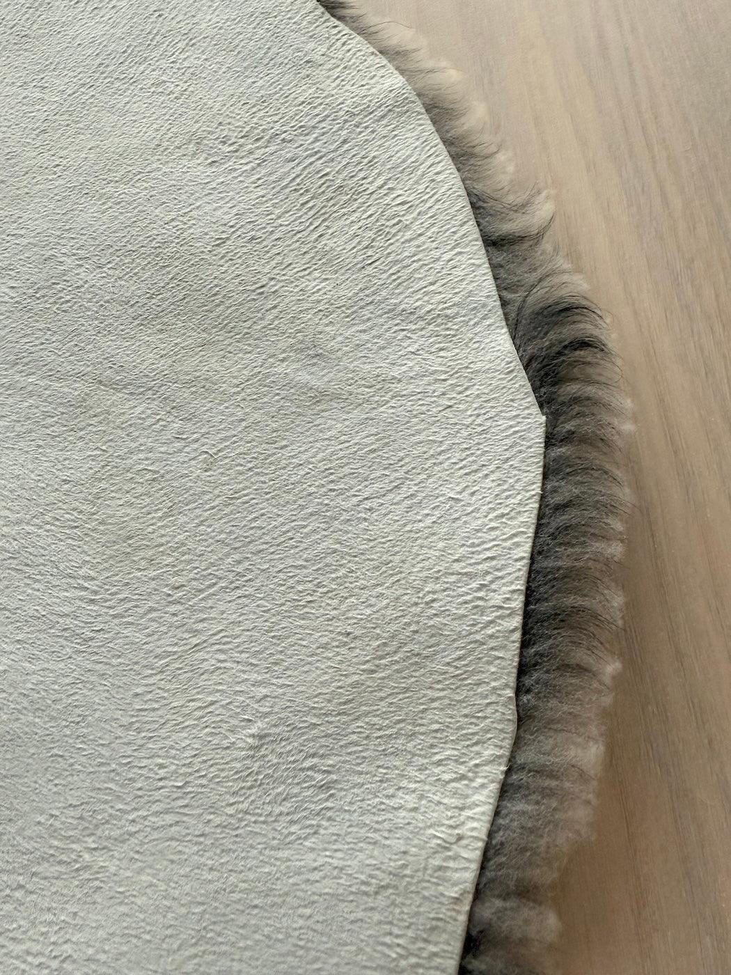 GrÄtt Lammskinn - TÀta Lockar & Unik Ryggrand (Nr12)