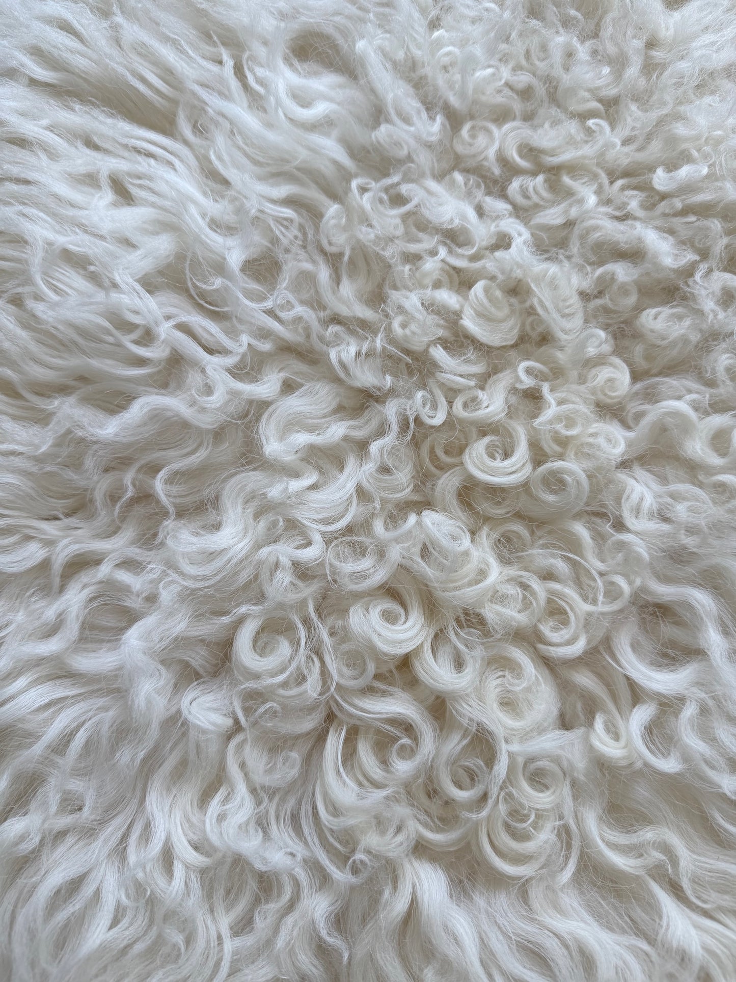 Vitt Lammskinn - VÄgigt Ull (Nr116)