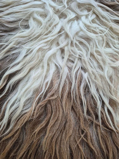 Lammskinn - Kremvit & gyllenbrunt (Nr 254)