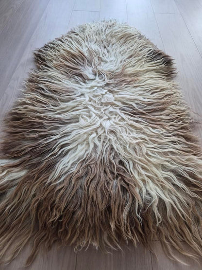 Lammskinn - Kremvit & gyllenbrunt (Nr 254)