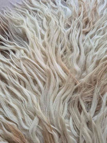 Lammskinn - Kremvit & gyllenbrunt (Nr 254)