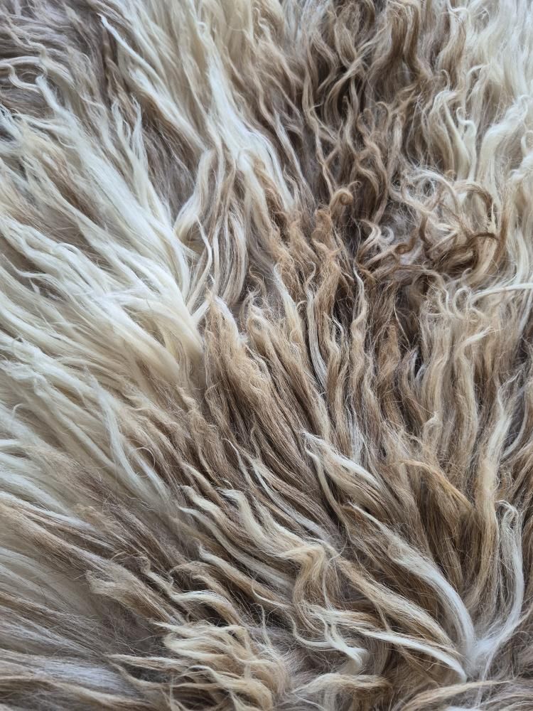 Lammskinn - Kremvit, beige & ljusbrun  (Nr 246)