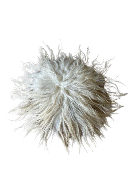 Fårskinn Sittdyna Vitt/Beige Långhårig (Nr217)